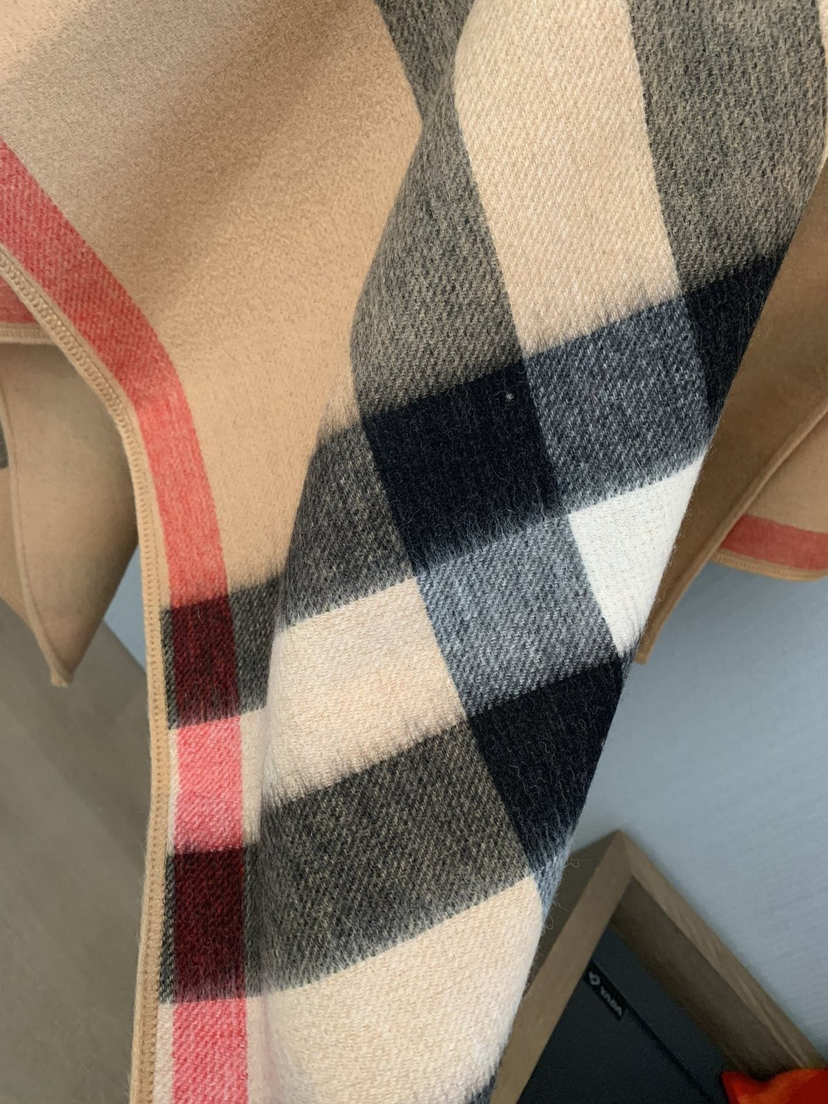 Burberry Camel Plaid Poncho product image 5, provided for visual reference and product detail review