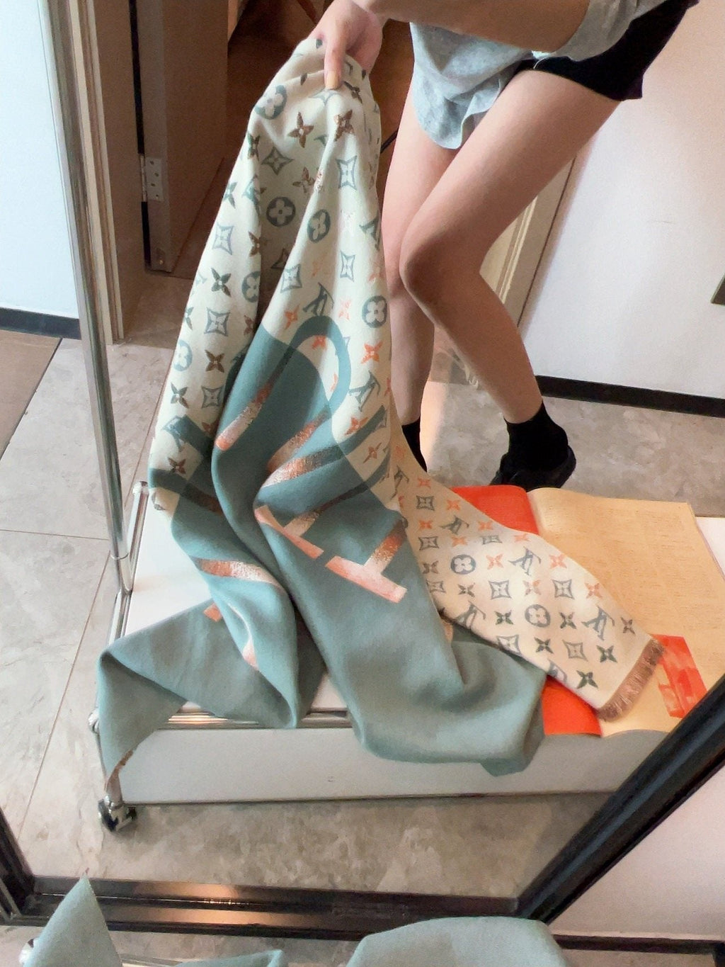 Louis Vuitton Patterned Long Scarf product image 3, provided for visual reference and product detail review