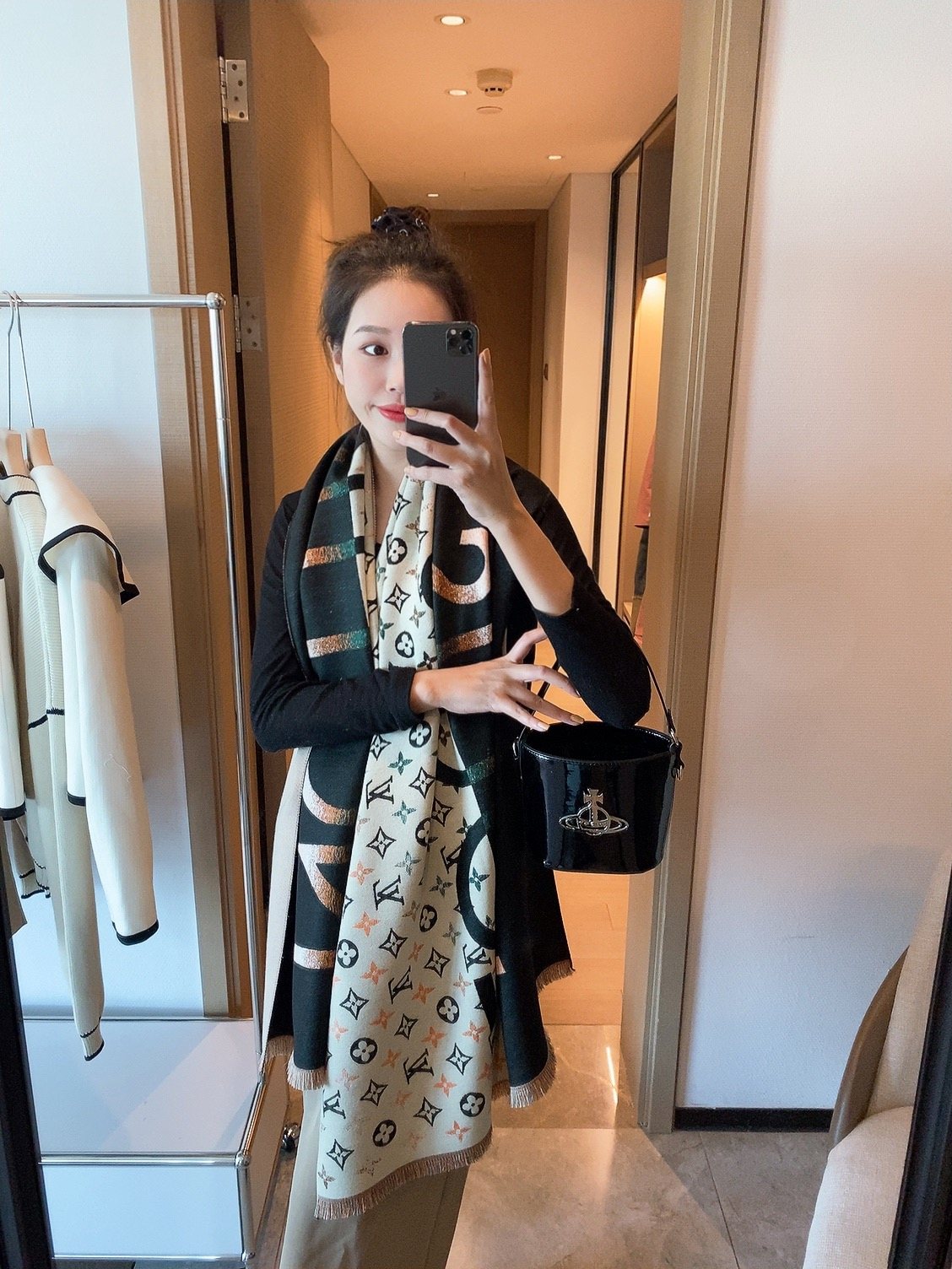Louis Vuitton Monogram Cashmere Long Scarf product image 2, provided for visual reference and product detail review