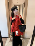 Burberry Red Check Hooded Scarf Shawl product image 1, provided for visual reference and product detail review