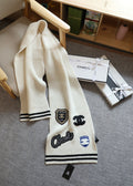 Chanel Emblem Rib-Knit Scarf product image 1, provided for visual reference and product detail review