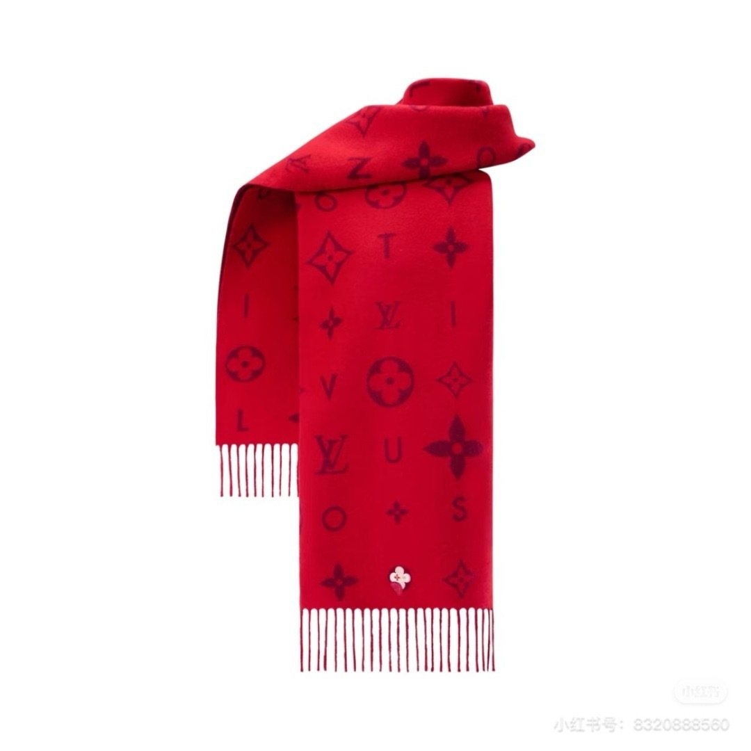 Louis Vuitton Reykjavik 2.0 Red Monogram Scarf product image 2, provided for visual reference and product detail review