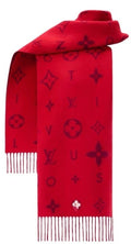 Louis Vuitton Red Burgundy Patterned Scarf product image 1, provided for visual reference and product detail review