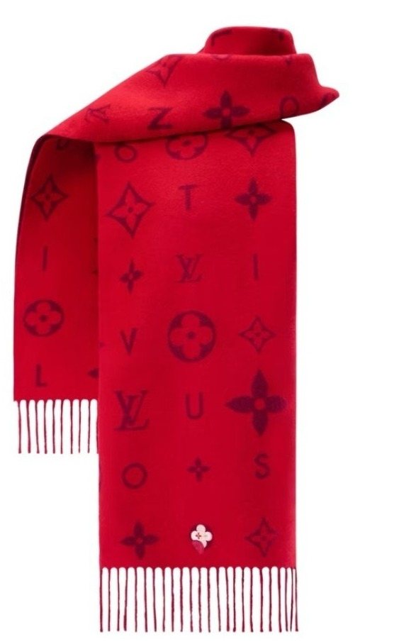 Louis Vuitton Reykjavik 2.0 Red Monogram Scarf product image 1, provided for visual reference and product detail review