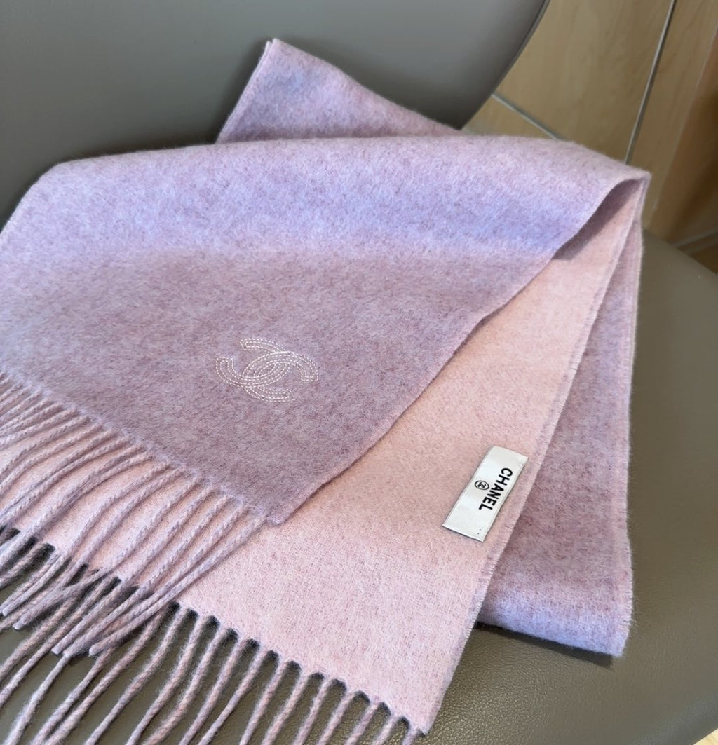 Chanel Fringed Logo Scarf product image 9, provided for visual reference and product detail review