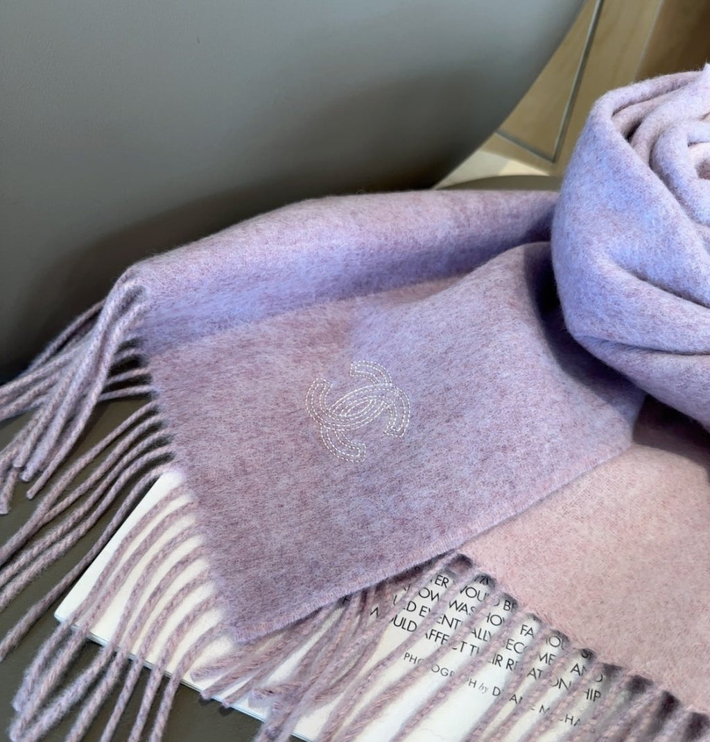Chanel Fringed Logo Scarf product image 8, provided for visual reference and product detail review