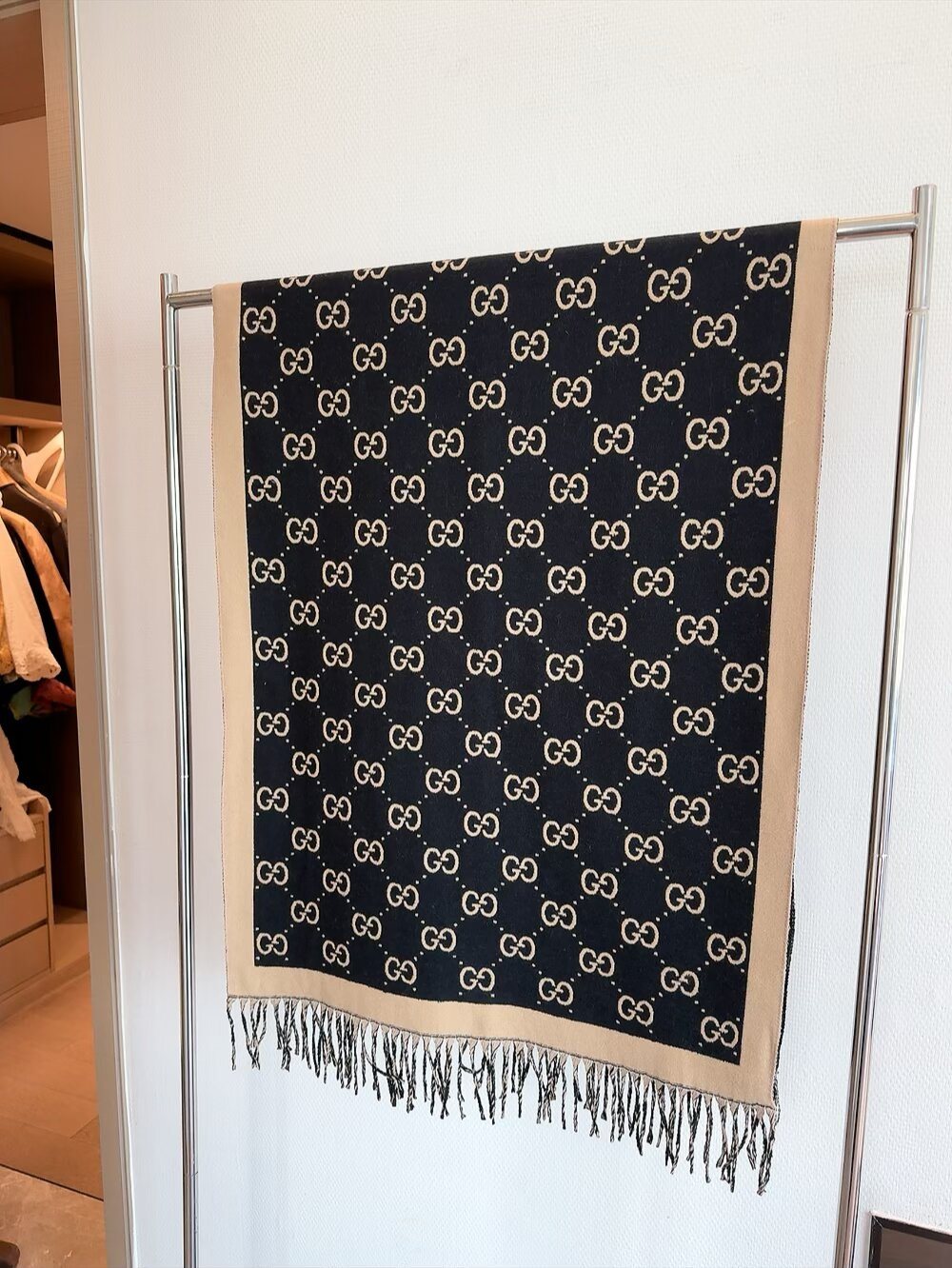 Gucci GG Fringe Scarf product image 6, provided for visual reference and product detail review