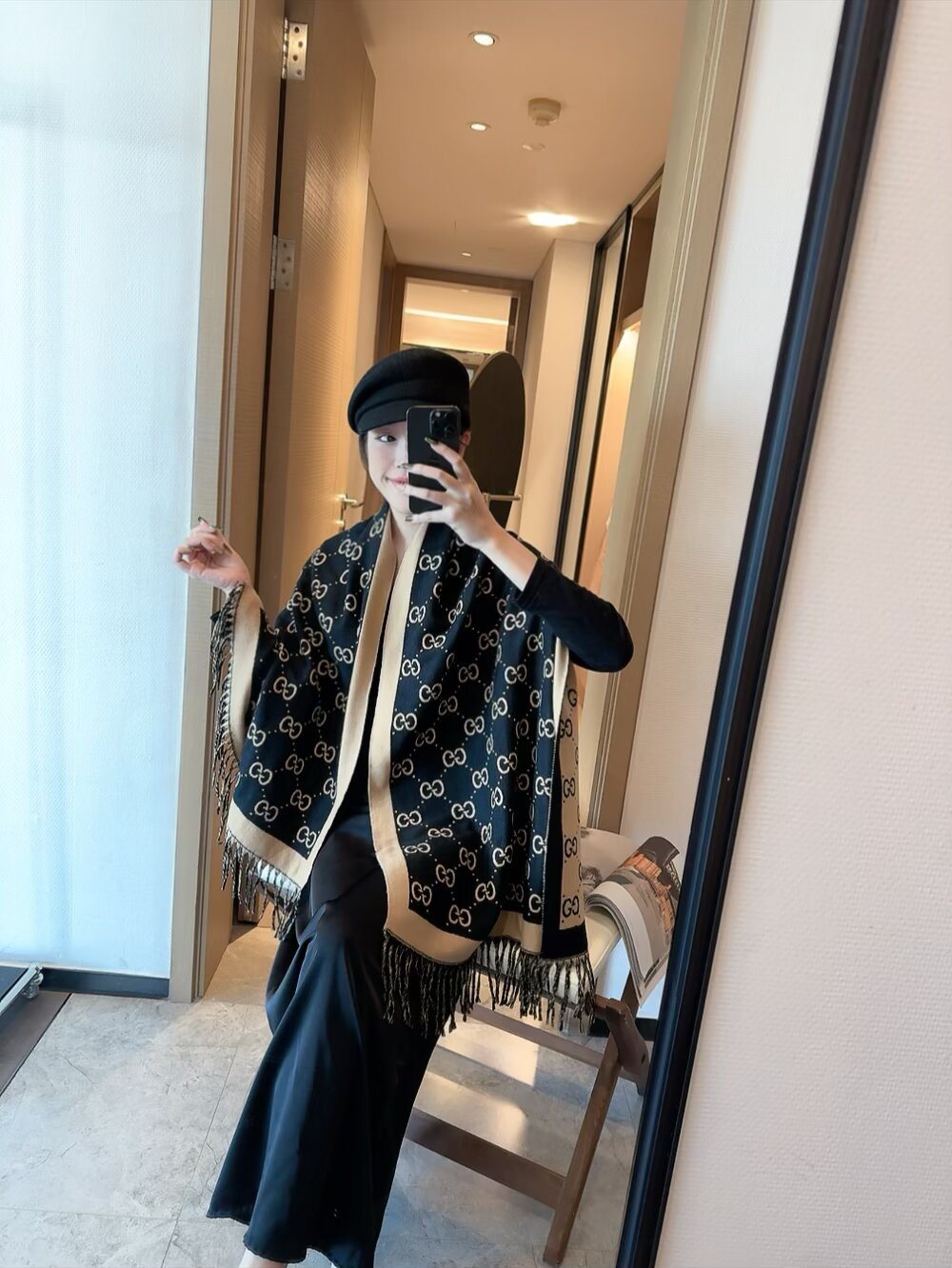 Gucci GG Fringe Scarf product image 2, provided for visual reference and product detail review