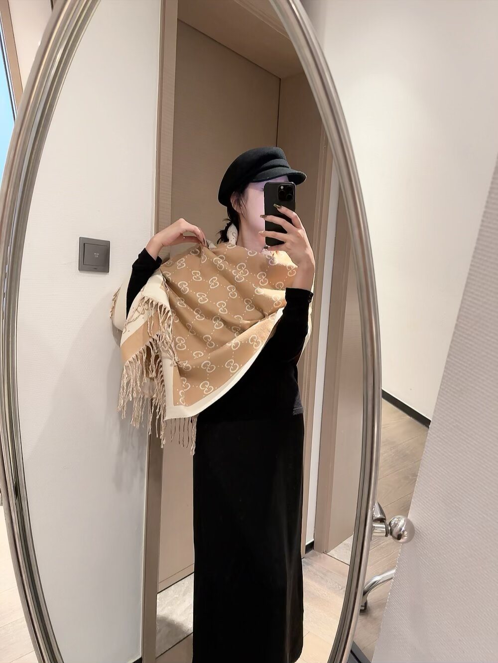 Gucci GG Fringe Scarf product image 3, provided for visual reference and product detail review
