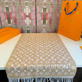 Louis Vuitton Taupe Monogram Fringe Scarf product image 1, provided for visual reference and product detail review