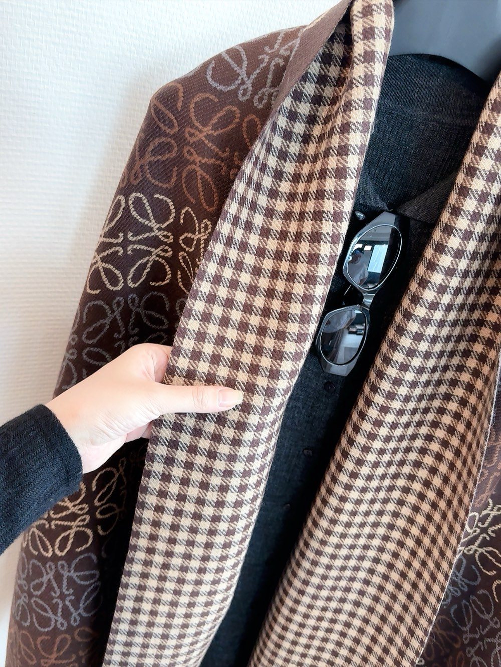 Reversible Patterned Fringed Scarf product image 7, provided for visual reference and product detail review