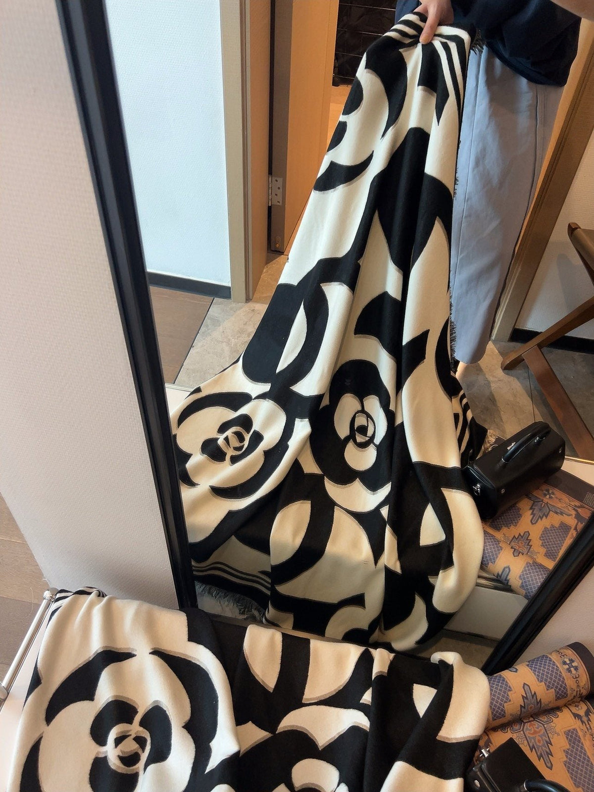 Chanel Floral Square Scarf product image 6, provided for visual reference and product detail review