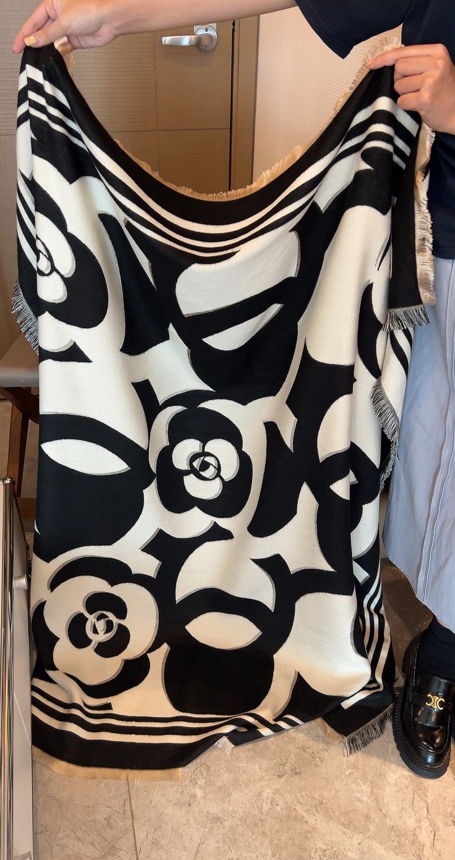 Chanel Floral Square Scarf product image 2, provided for visual reference and product detail review