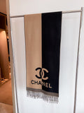 Chanel Color-Block Fringed Scarf product image 1, provided for visual reference and product detail review