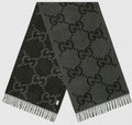 Charcoal Gray and Black Fringed Scarf product image 1, provided for visual reference and product detail review