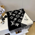 Louis Vuitton Reversible Floral-Geometric Fringe Scarf product image 1, provided for visual reference and product detail