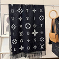 Louis Vuitton Black & Gray Patterned Scarf product image 1, provided for visual reference and product detail review