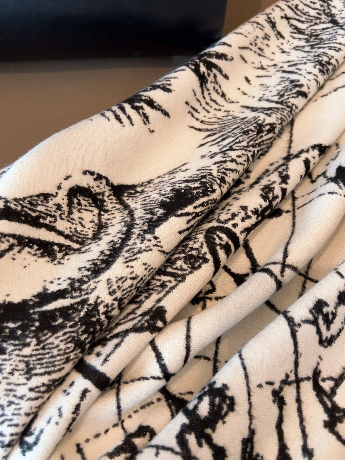 Dior Ivory and Black Toile Shawl product image 8, provided for visual reference and product detail review