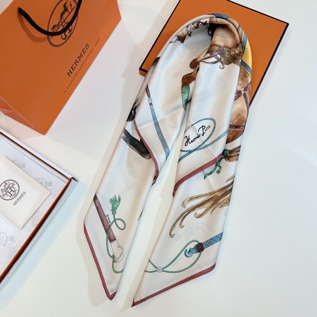 Hermès Equestrian Silk Scarf product image 6, provided for visual reference and product detail review
