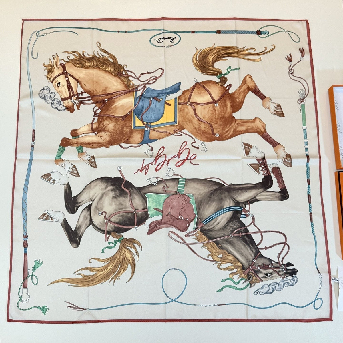 Hermès Equestrian Silk Scarf product image 1, provided for visual reference and product detail review