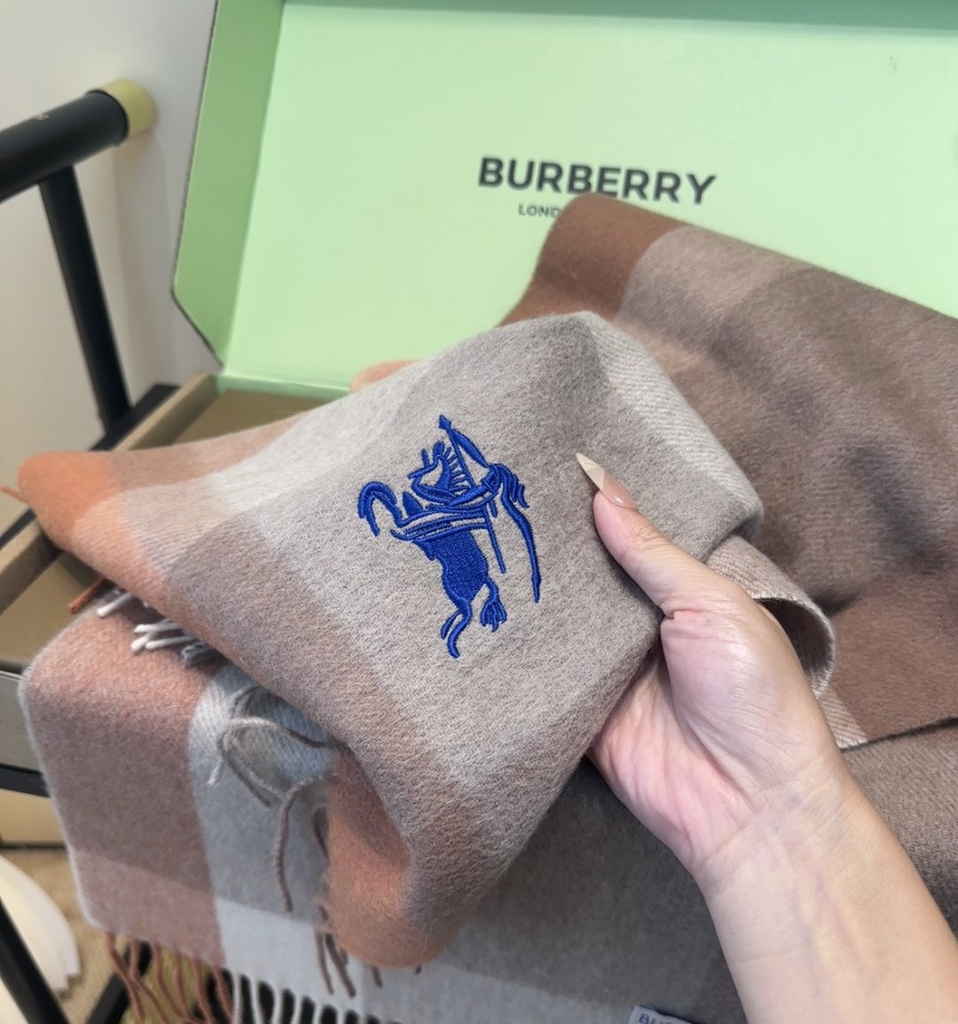 Burberry Pink Plaid Fringe Scarf product image 10, provided for visual reference and product detail review