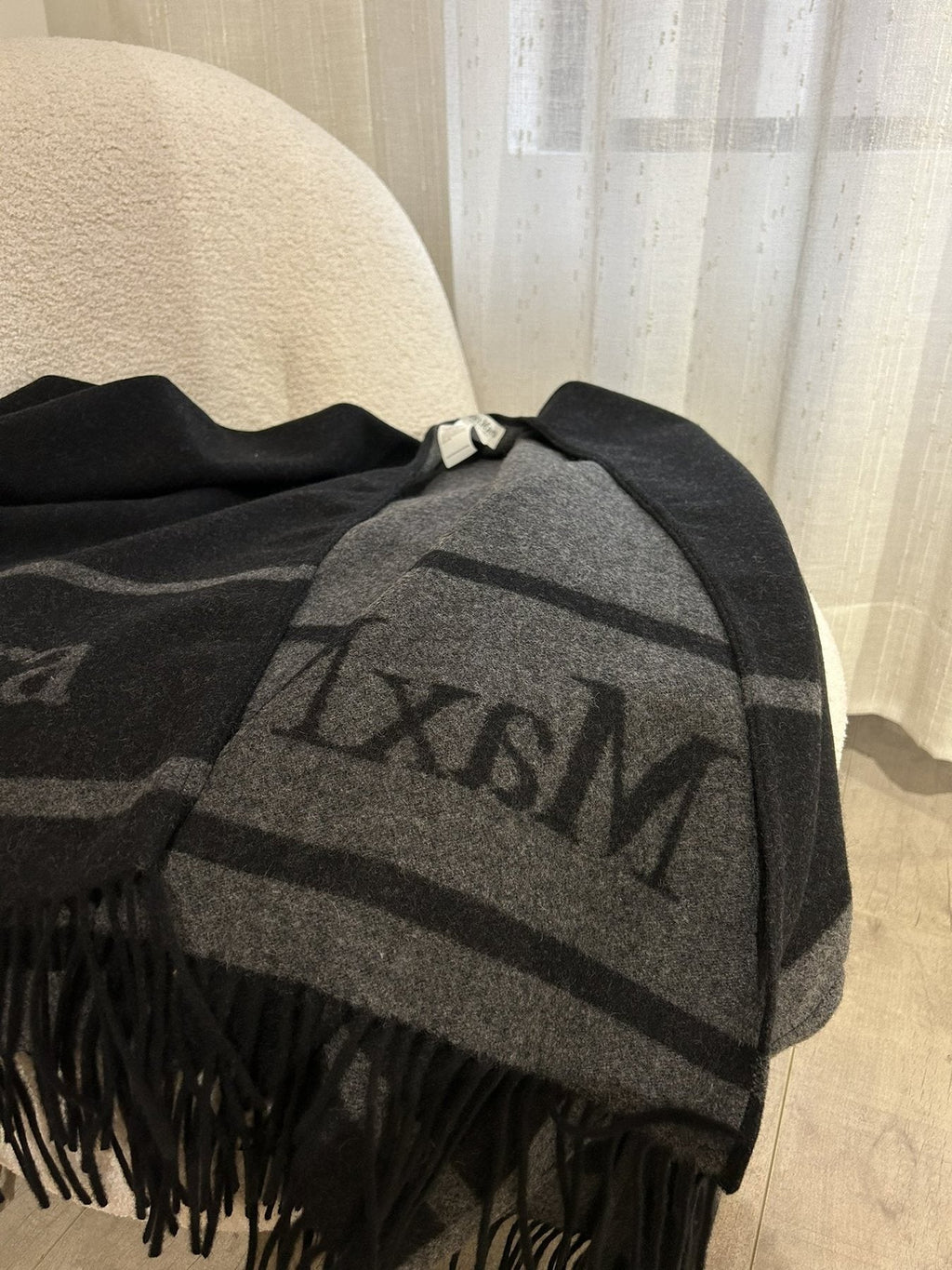 Max Mara Reversible Fringed Wrap Cape product image 8, provided for visual reference and product detail review
