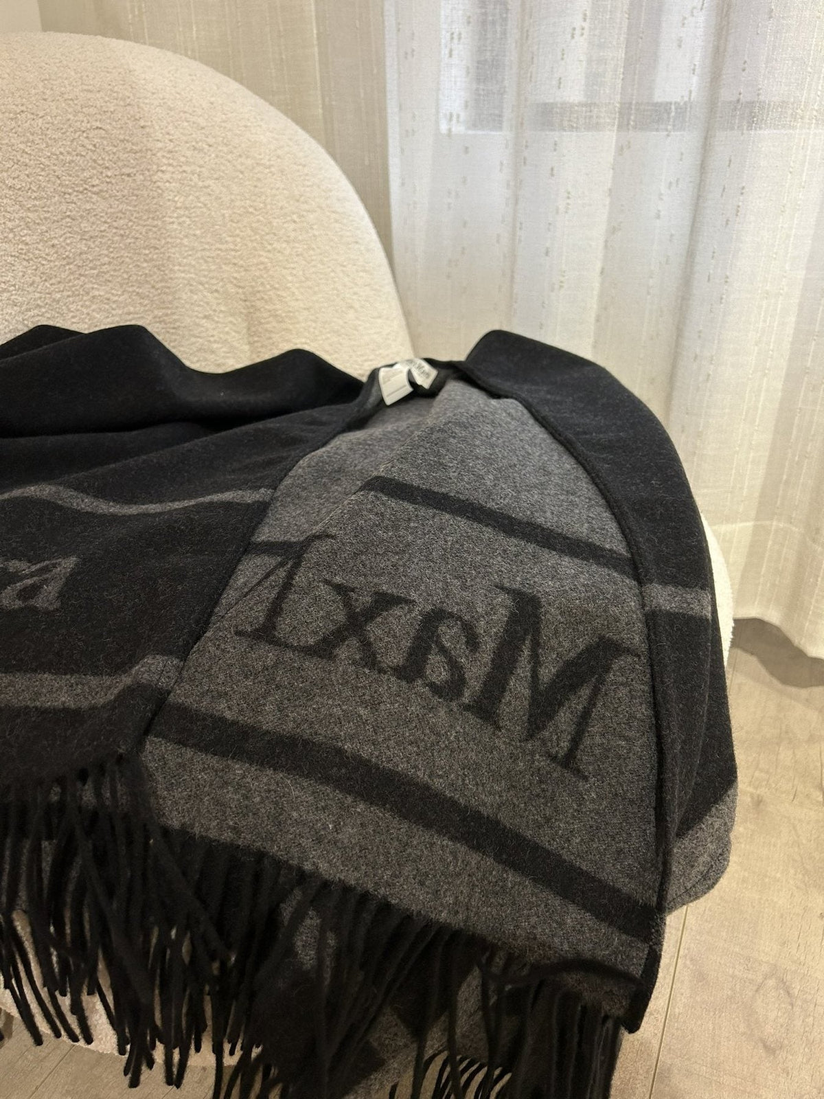 Max Mara Reversible Fringed Wrap Cape product image 8, provided for visual reference and product detail review