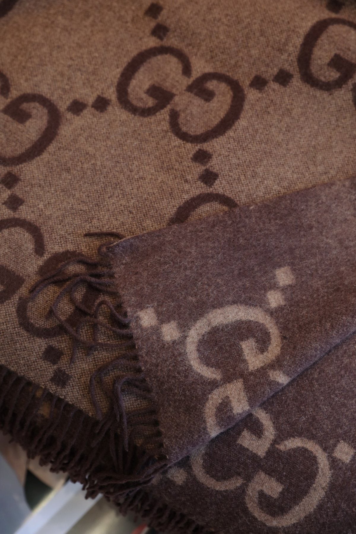 Gucci Fringed Monogram Cape product image 8, provided for visual reference and product detail review