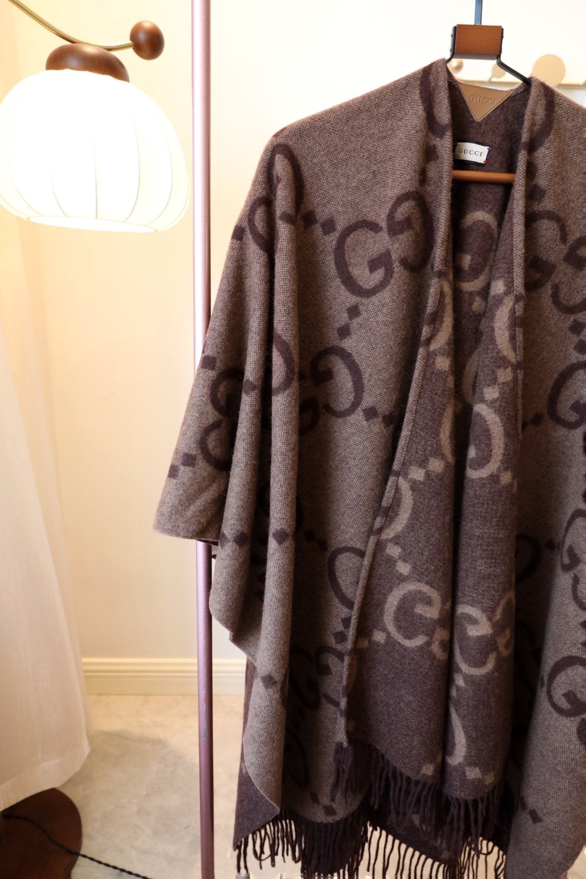 Gucci Fringed Monogram Cape product image 3, provided for visual reference and product detail review