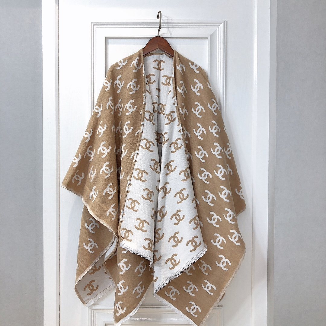 Chanel Fringed Monogram Shawl product image 1, provided for visual reference and product detail review
