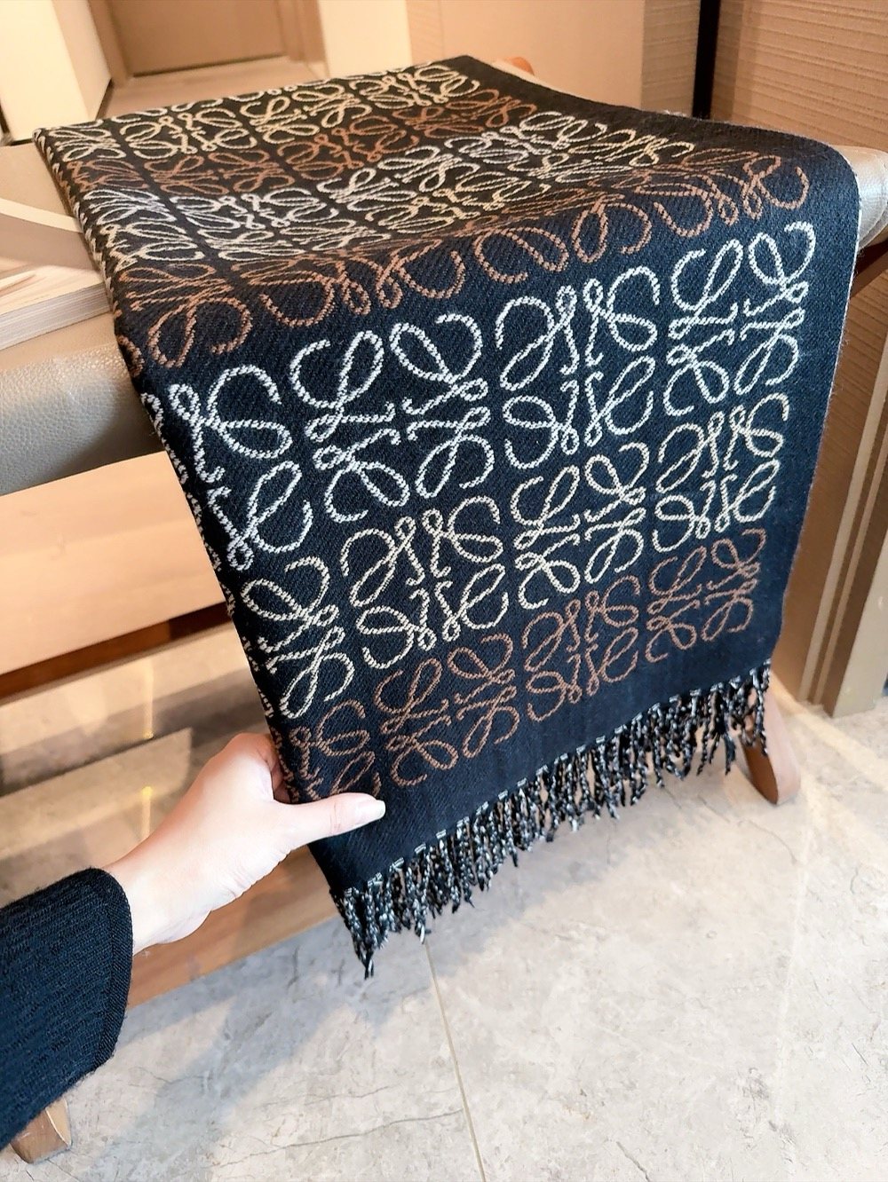 Patterned Fringe Scarf product image 5, provided for visual reference and product detail review