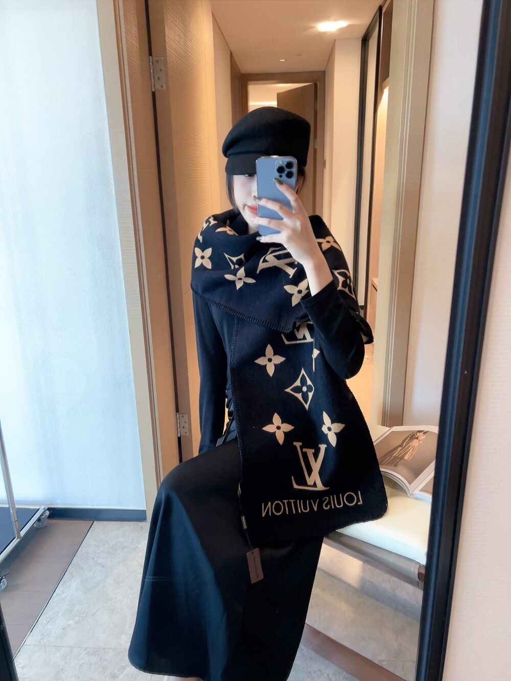Louis Vuitton Monogram Contrast Scarf product image 2, provided for visual reference and product detail review