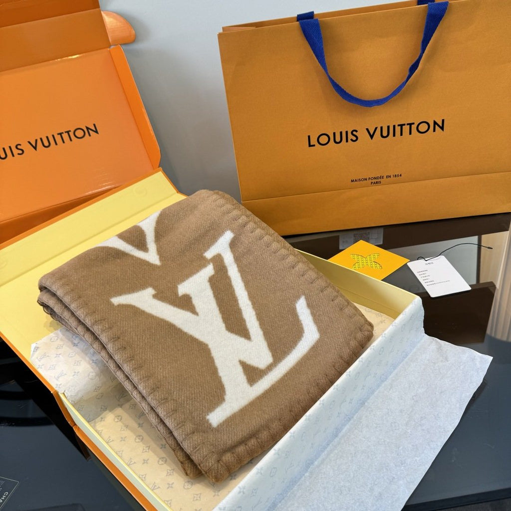 Louis Vuitton Tan & Cream Monogram Scarf product image 5, provided for visual reference and product detail review