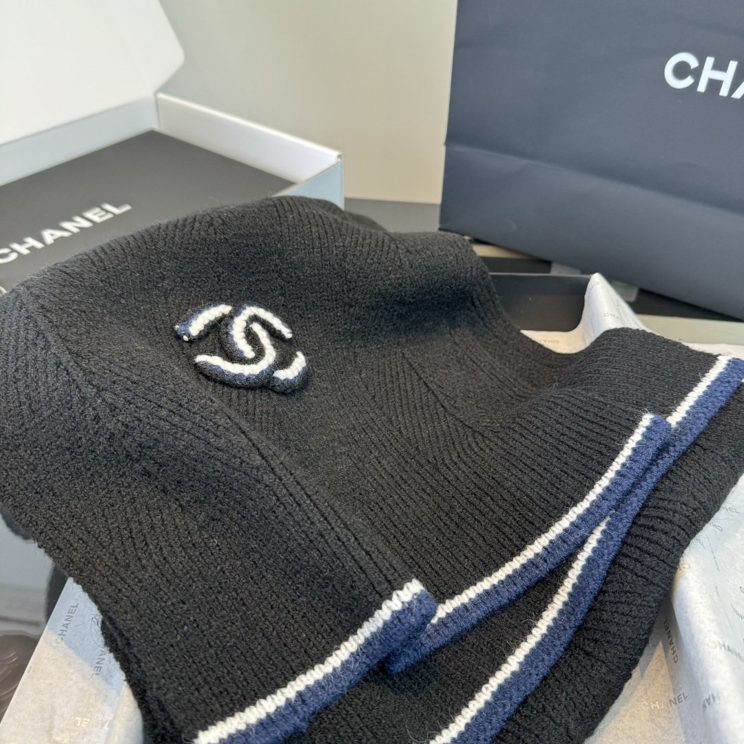 Chanel Embroidered Knitted Scarf product image 10, provided for visual reference and product detail review