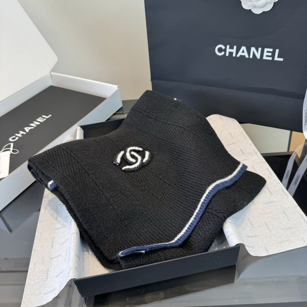 Chanel Embroidered Knitted Scarf product image 11, provided for visual reference and product detail review