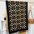 Coach Fringed Woven Motif Scarf product image 1, provided for visual reference and product detail review