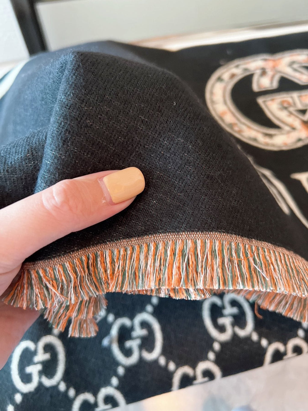Gucci Jacquard Logo Scarf product image 9, provided for visual reference and product detail review