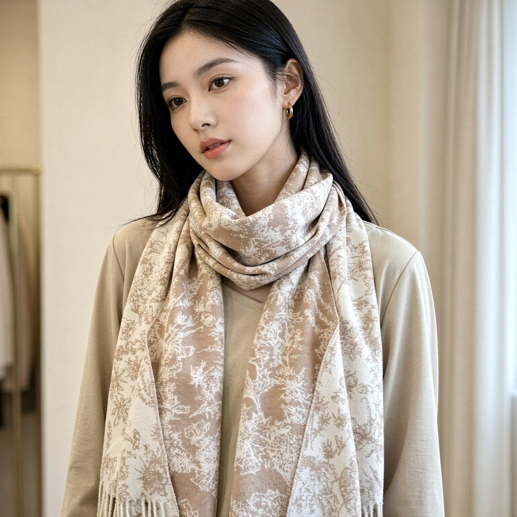 Dior Botanical Fringed Scarf product image 2, provided for visual reference and product detail review