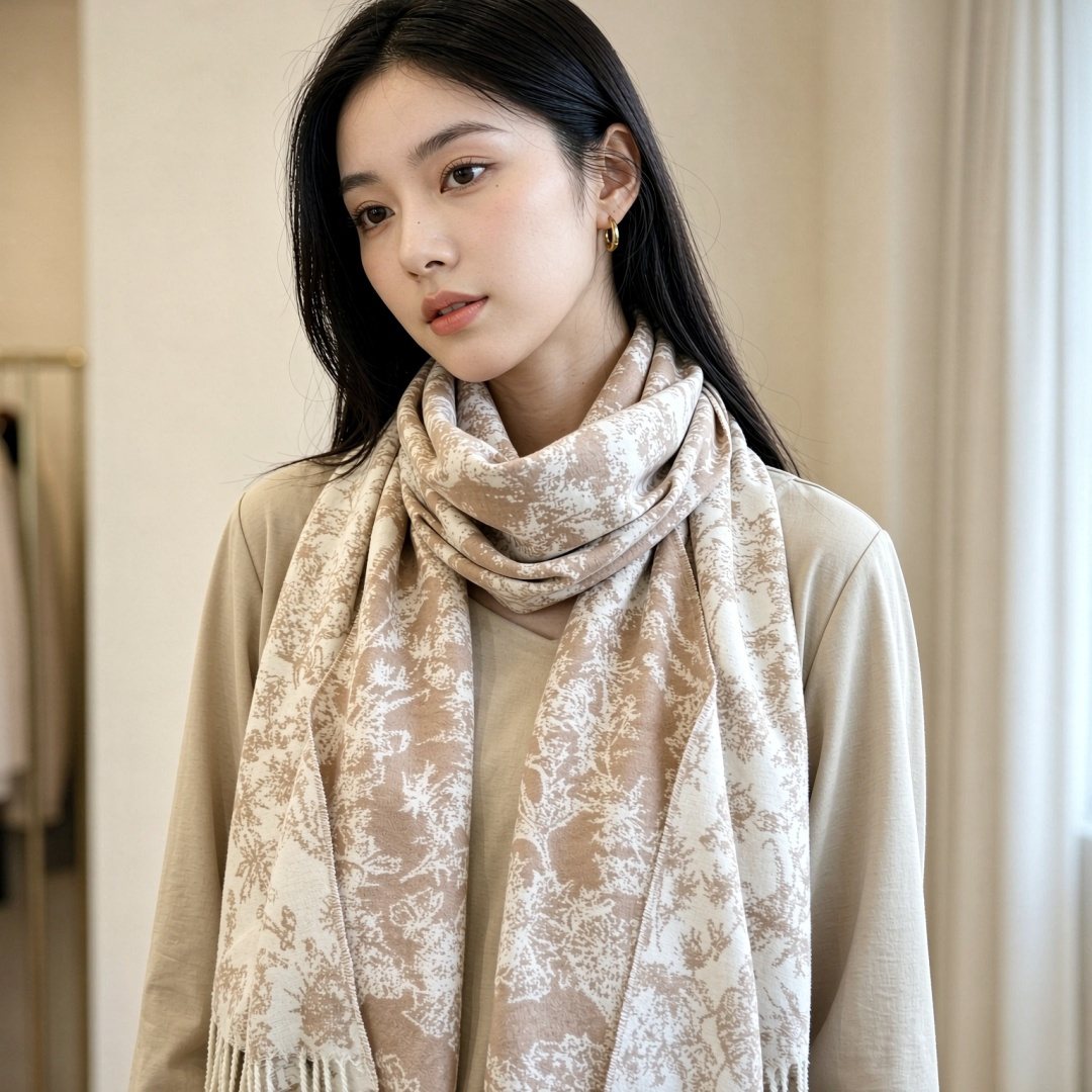Dior Botanical Fringed Scarf product image 2, provided for visual reference and product detail review