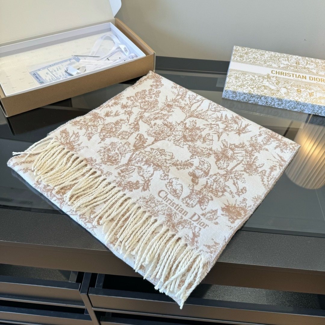 Dior Botanical Toile Fringed Scarf product image 15, provided for visual reference and product detail review