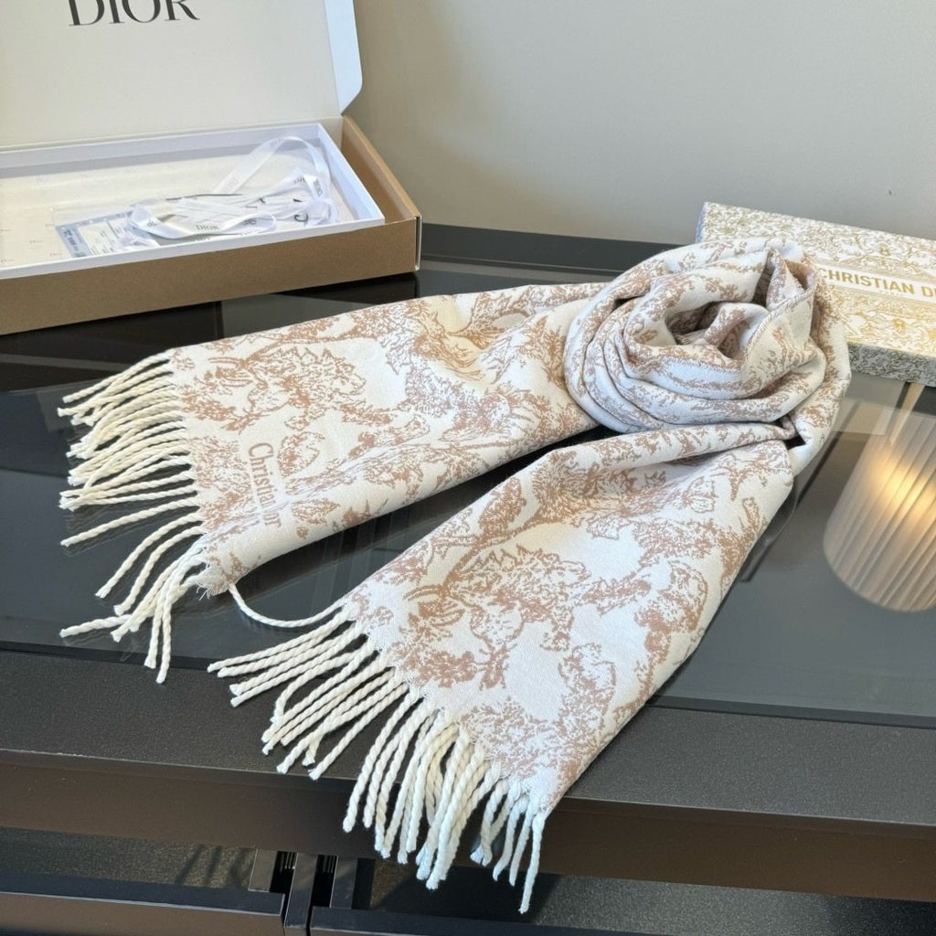 Dior Botanical Toile Fringed Scarf product image 10, provided for visual reference and product detail review