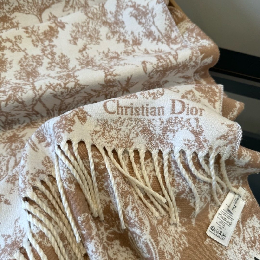 Dior Botanical Toile Fringed Scarf product image 11, provided for visual reference and product detail review