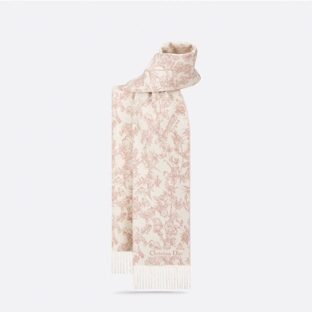 Dior Botanical Toile Fringed Scarf product image 1, provided for visual reference and product detail review