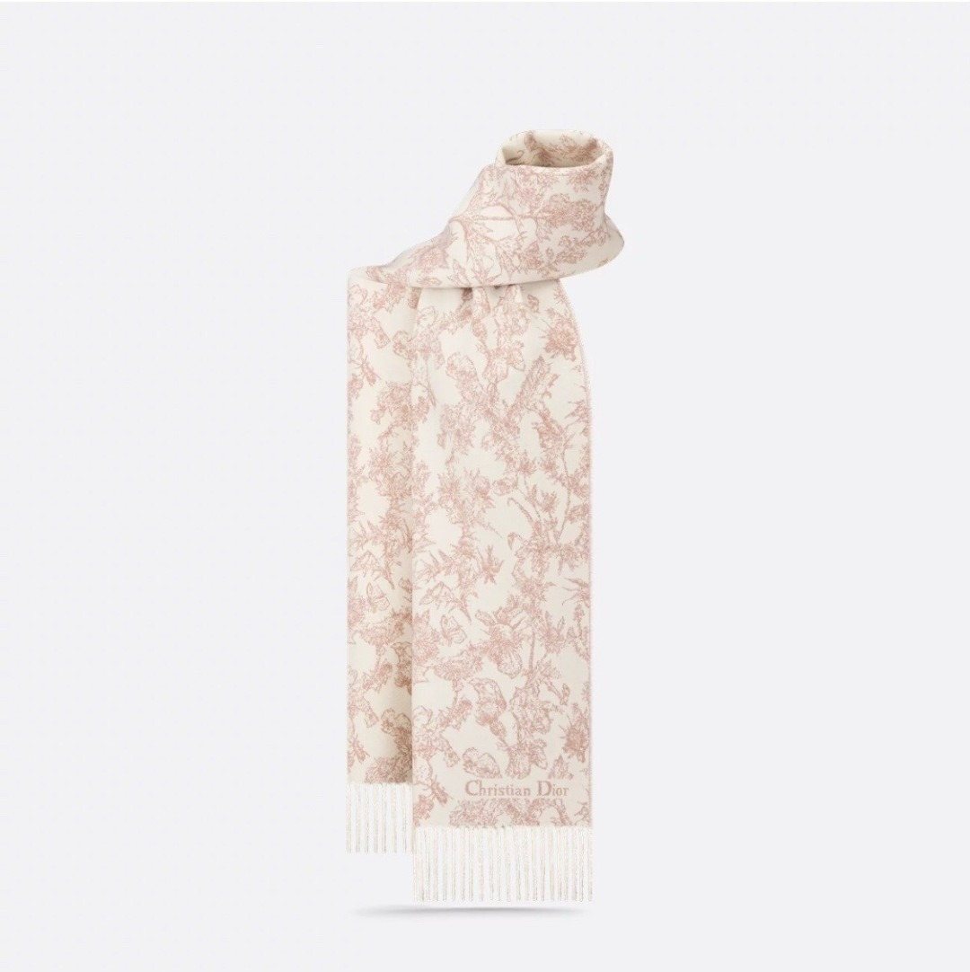 Dior Botanical Toile Fringed Scarf product image 1, provided for visual reference and product detail review