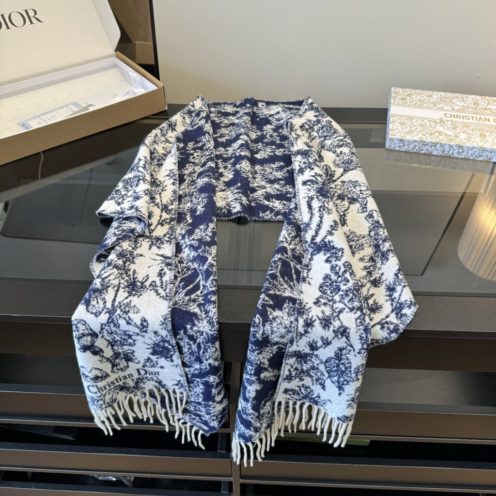 Dior Botanical Fringed Scarf product image 8, provided for visual reference and product detail review