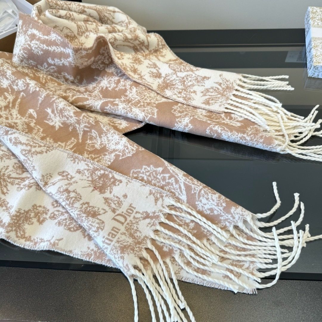 Dior Botanical Fringed Scarf product image 15, provided for visual reference and product detail review