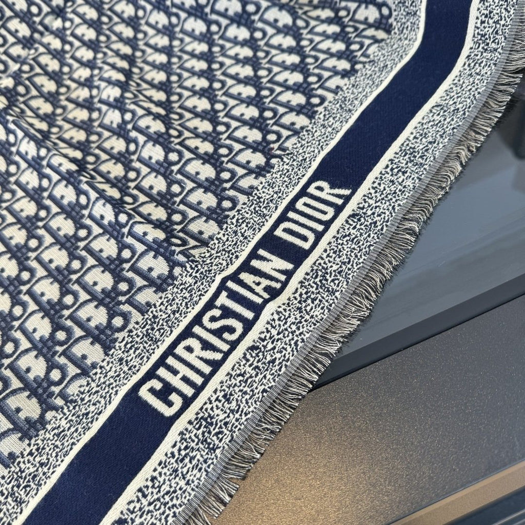 Dior Striped-Border Fringed Square Shawl product image 17, provided for visual reference and product detail review