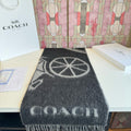 Coach Logo Fringed Wool Scarf product image 1, provided for visual reference and product detail review