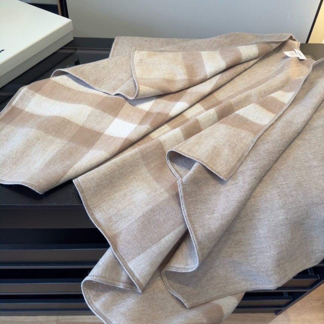 Burberry Reversible Plaid Cape Shawl product image 15, provided for visual reference and product detail review