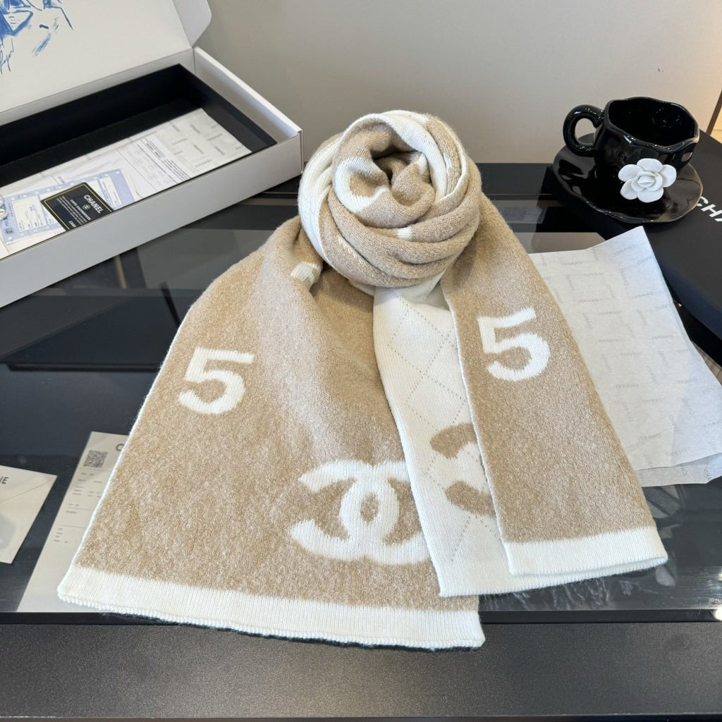 Chanel Knit Scarf with Ivory Motifs product image 14, provided for visual reference and product detail review